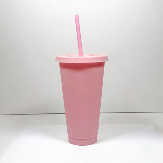 24oz Baby Pink Cold Cup